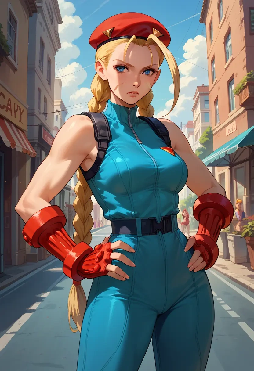 street_fighter,cammy_white,jumpsuit,sleeveless,flare pants  - 