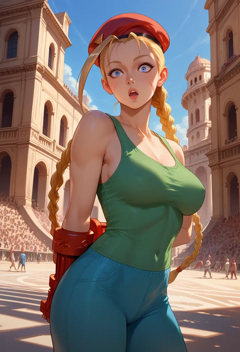 street_fighter,cammy_white,tank top,drawstring pants  - 