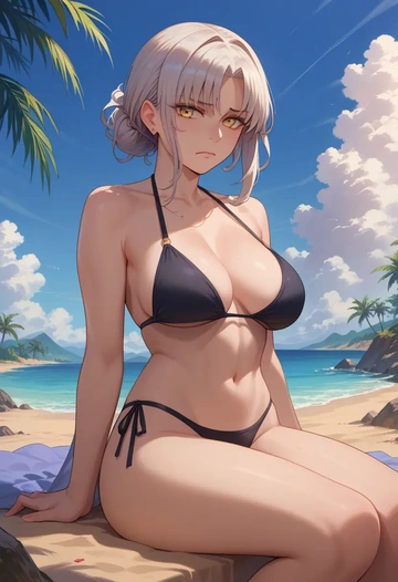 fate_(series),caren_hortensia,black bikini  - AI generated anime art