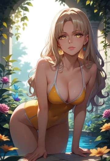 fate_(series),caren_hortensia,swimsuit,sexy  - AI generated anime art