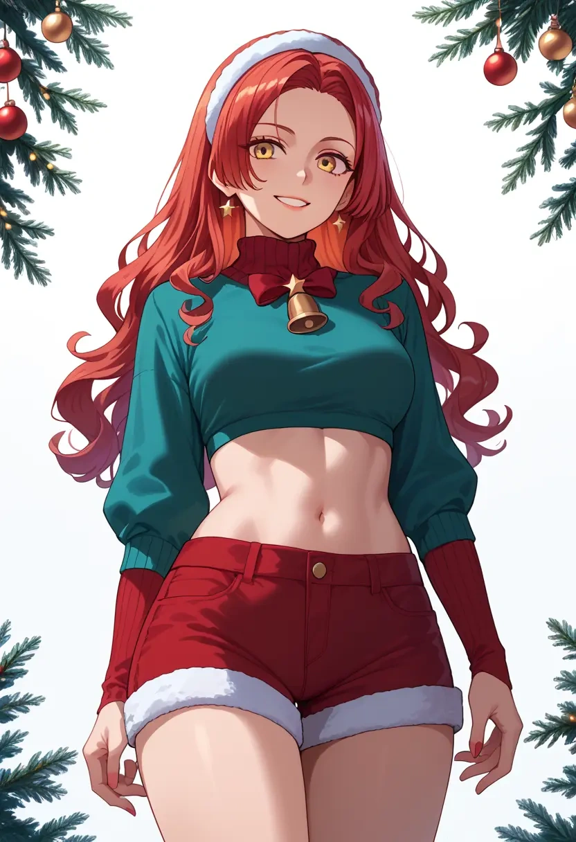 fate_(series),caren_hortensia,Christmas,red velvet shorts  - 