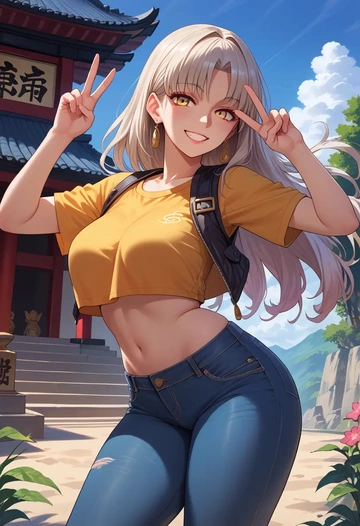 fate_(series),caren_hortensia,crop top  - AI generated anime art