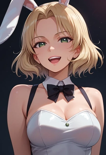 girls_und_panzer,carpaccio_(girls_und_panzer),bunny girl, sexy  - AI generated anime art