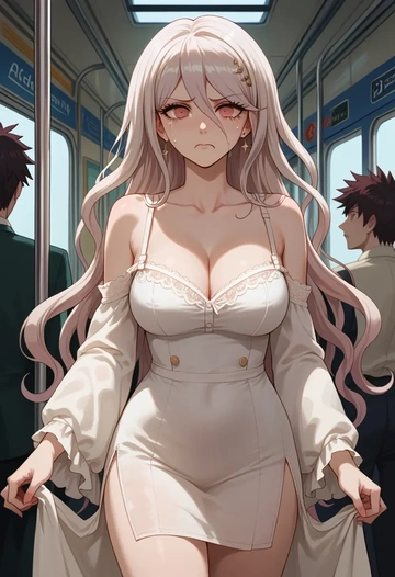 danganronpa_(series),celestia_ludenberg,silk slip dress  - AI generated anime art