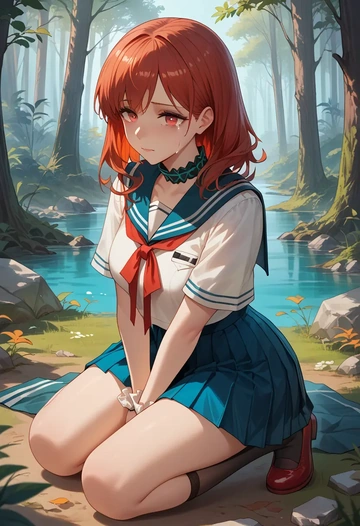 arknights,ceobe_(arknights),sailor, uniform  - AI generated anime art