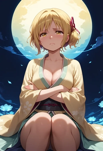 mahou_shoujo_madoka_magica,charlotte_(madoka_magica),kimono,sexy  - AI generated anime art