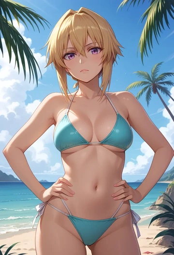 infinite_stratos,charlotte_dunois,bikini  - AI generated anime art