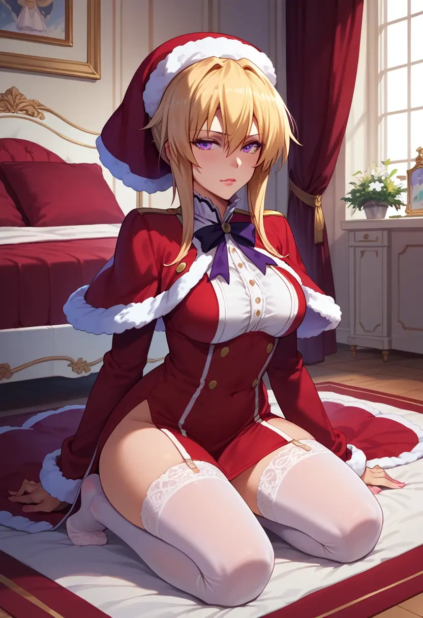 infinite_stratos,charlotte_dunois,Christmas,sexy, stockings,  - 