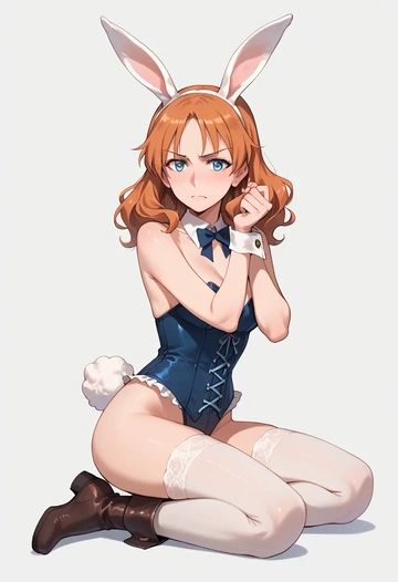 world_witches_series,charlotte_e._yeager,bunny girl  - AI generated anime art