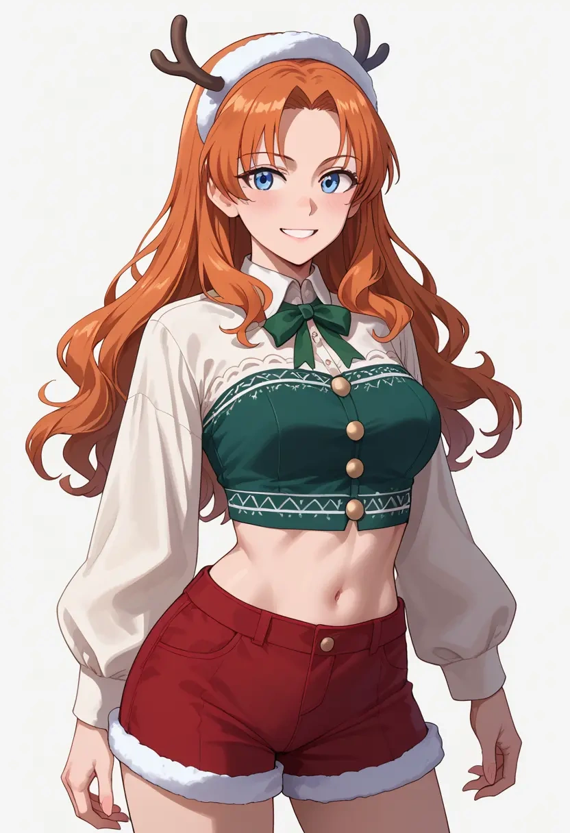 world_witches_series,charlotte_e._yeager,Christmas,red velvet shorts  - 