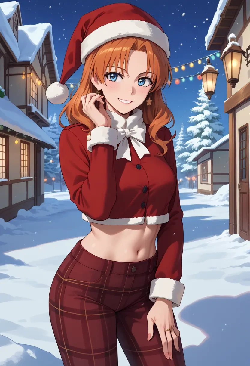 world_witches_series,charlotte_e._yeager,Christmas,plaid trousers  - 