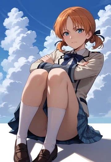 world_witches_series,charlotte_e._yeager,spring,student uniform,blazer  - AI generated anime art