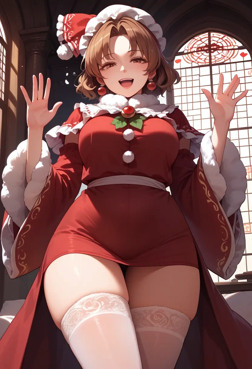 touhou,chen,Christmas,sexy, stockings,  - 