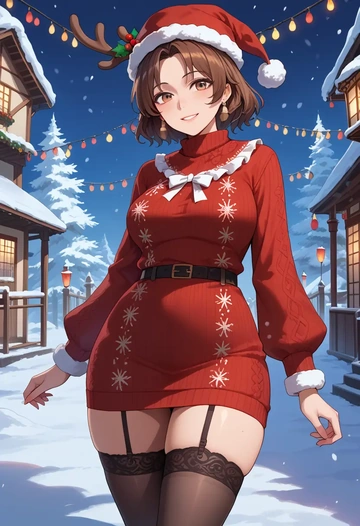 touhou,chen,sweater,stockings,Thigh garters  - AI generated anime art