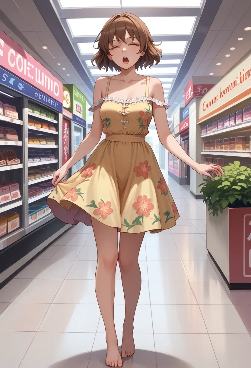 touhou,chen,silk slip dress,floral prints  - 