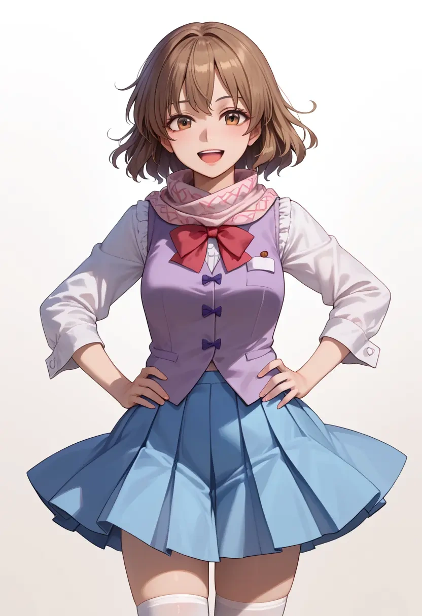 touhou,chen,spring,student uniform,vest  - 