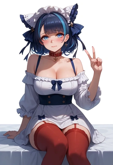 azur_lane,cheshire_(azur_lane),collar,oversized,Thigh garters  - AI generated anime art