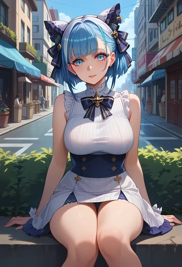 azur_lane,cheshire_(azur_lane),turtleneck,knit,maxi skirt  - AI generated anime art