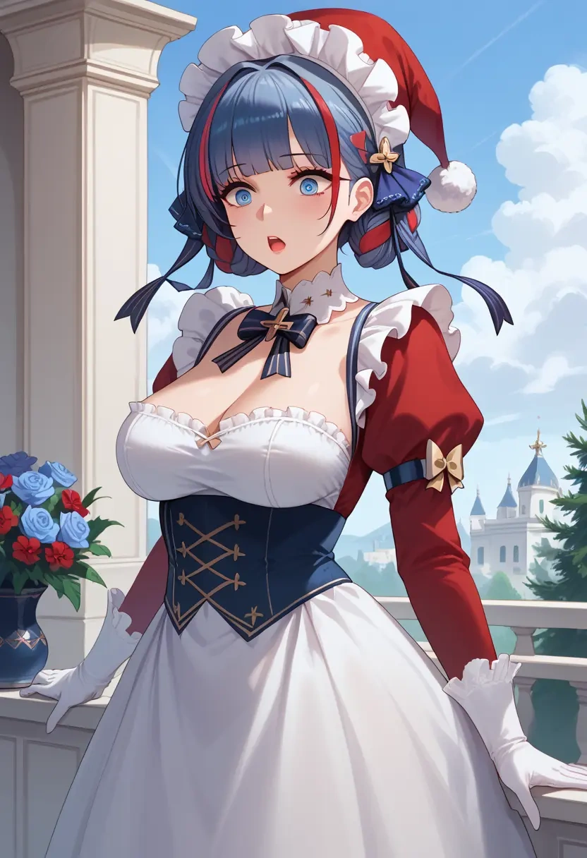 azur_lane,cheshire_(azur_lane),Christmas,red velvet dress  - 