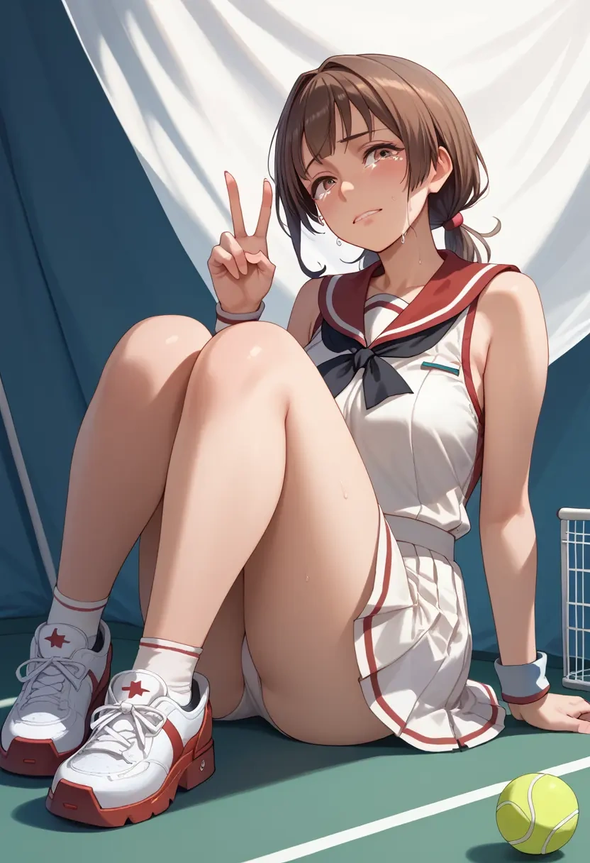 kantai_collection,chikuma_(kancolle),tennis skirt  - 