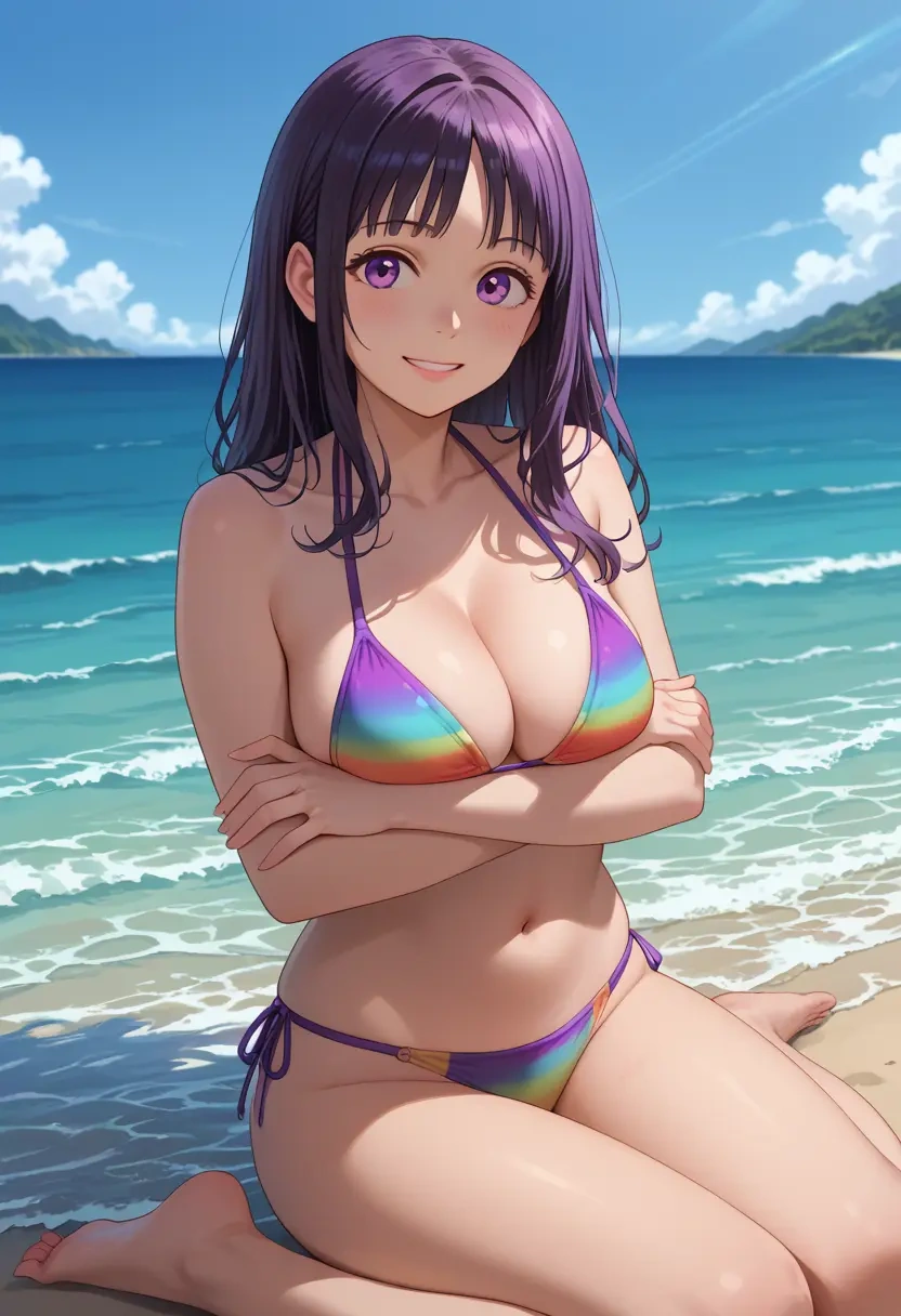 hyouka,chitanda_eru,bikini,rainbow-colored,sexy  - 