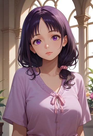 hyouka,chitanda_eru,tie-dye shirt,dolphin shorts  - AI generated anime art