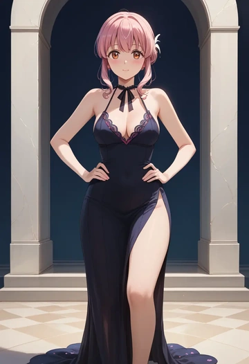 machikado_mazoku,chiyoda_momo,nightdress  - AI generated anime art