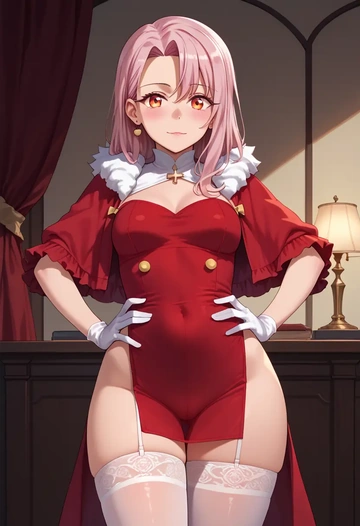 fate_(series),chloe_von_einzbern,Christmas,sexy, stockings,  - AI generated anime art