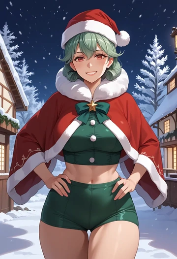 kantai_collection,choukai_(kancolle),Christmas,dress  - AI generated anime art