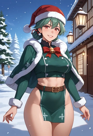 kantai_collection,choukai_(kancolle),Christmas,dress  - AI generated anime art