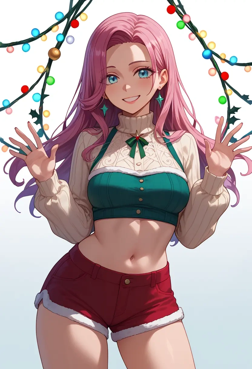 needy_girl_overdose,chouzetsusaikawa_tenshi-chan,Christmas,red velvet shorts  - 