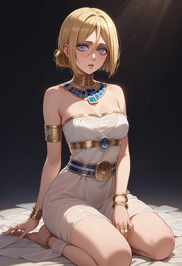 shingeki_no_kyojin,christa_renz,Egyptian  - AI generated anime art