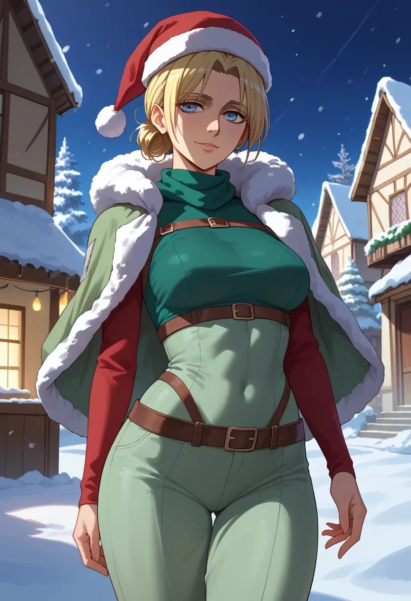 shingeki_no_kyojin,christa_renz,Christmas,dress  - 