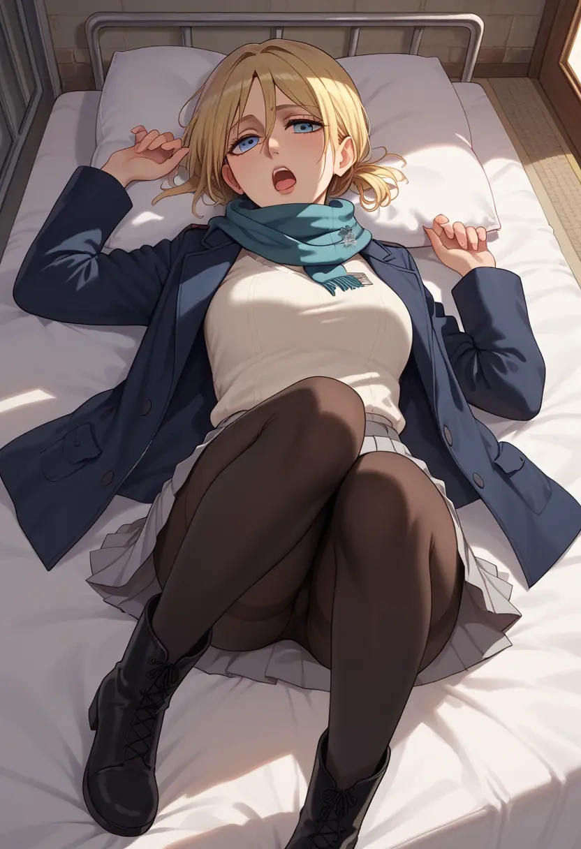 shingeki_no_kyojin,christa_renz,winter,student uniform,puffer coat  - 