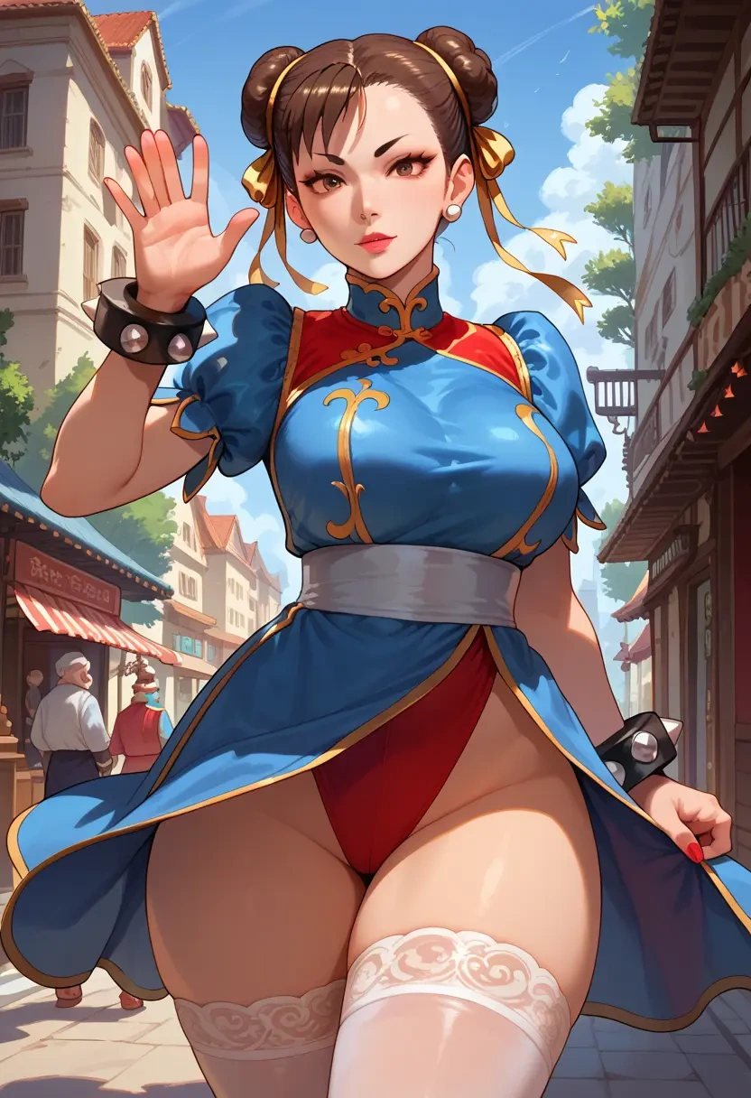 street_fighter,chun-li,Christmas,sexy, stockings,  - 