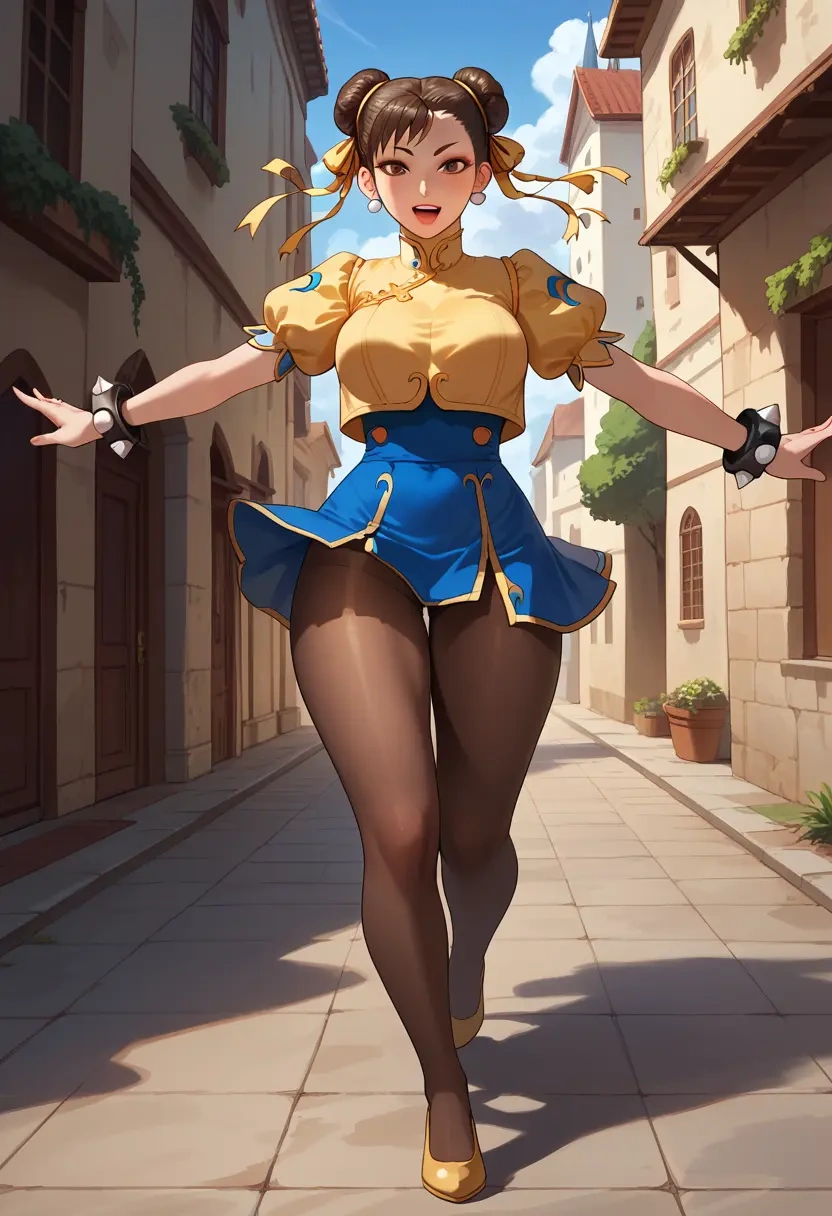 street_fighter,chun-li,shorts, pantyhose  - 