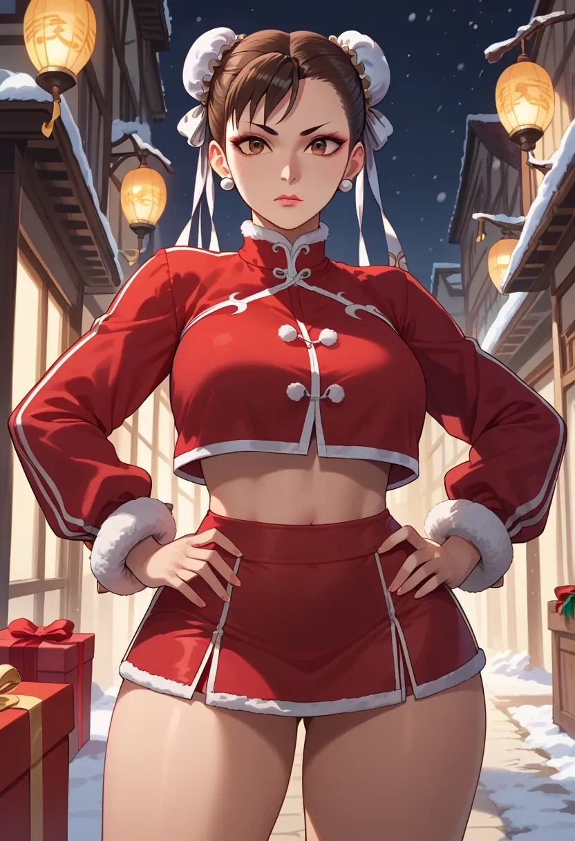 street_fighter,chun-li,Christmas,skirt  - 