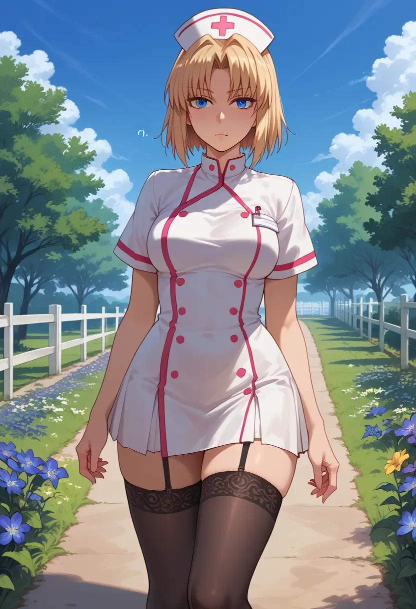 tsukihime,ciel_(tsukihime),nurse pantyhose,mini skirt, sexy  - 