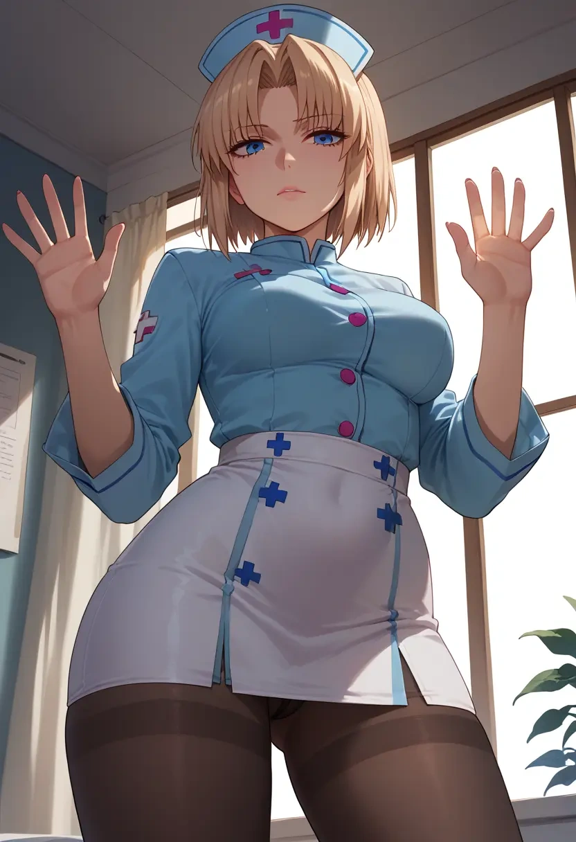 tsukihime,ciel_(tsukihime),nurse pantyhose,mini skirt, sexy  - 