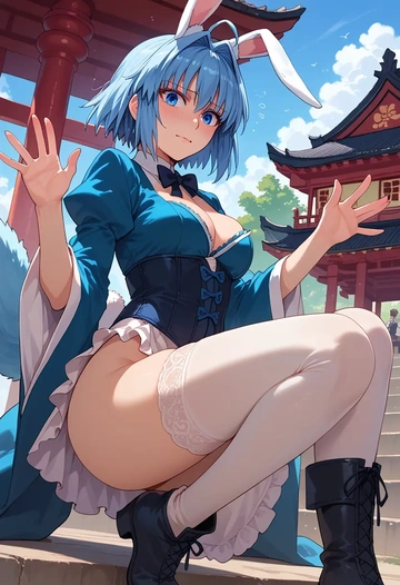 tsukihime,ciel_(tsukihime),bunny girl  - AI generated anime art