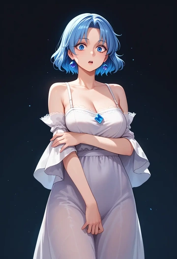 touhou,cirno,silk slip dress  - AI generated anime art