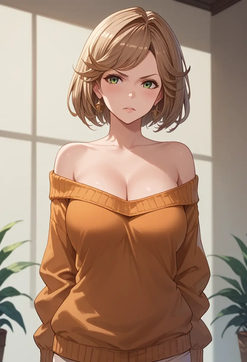 granblue_fantasy,clarisse_(granblue_fantasy),orange,sweater  - 