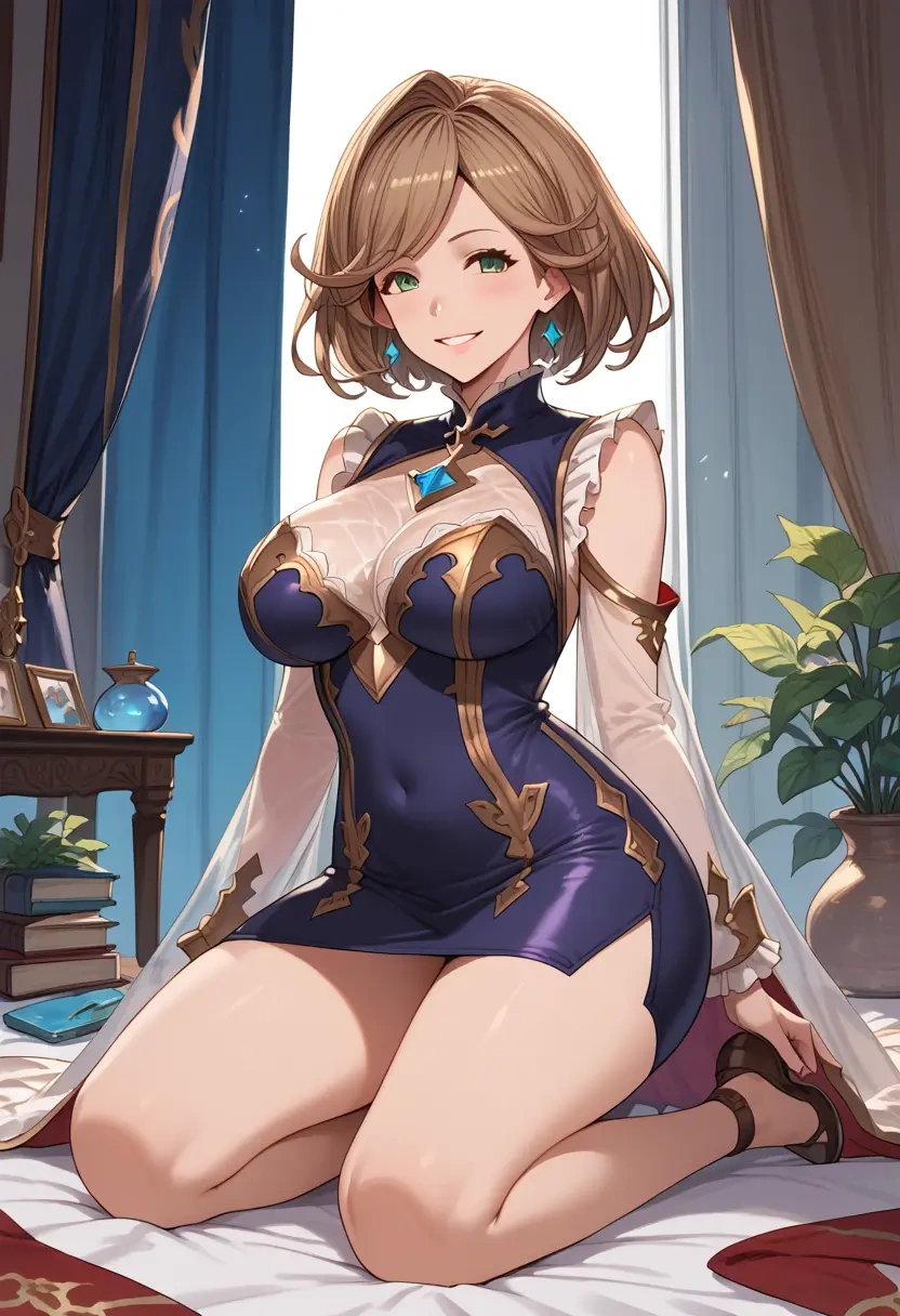 granblue_fantasy,clarisse_(granblue_fantasy),bodysuit,mesh,high-waisted skirt  - 