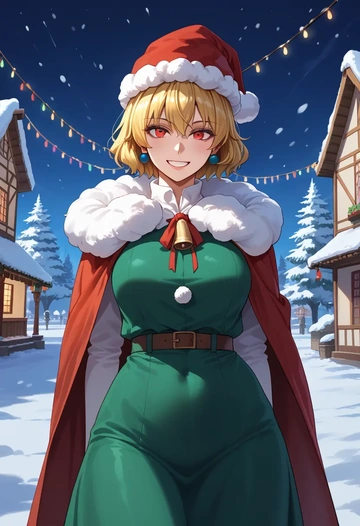 touhou,clownpiece,Christmas,dress  - AI generated anime art