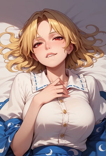 touhou,clownpiece,graphic tee,dolphin shorts  - AI generated anime art