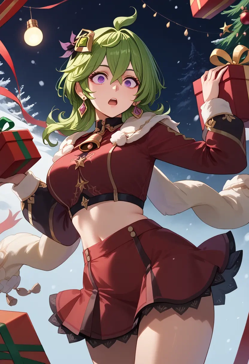 genshin impact,collei,Christmas,skirt  - 