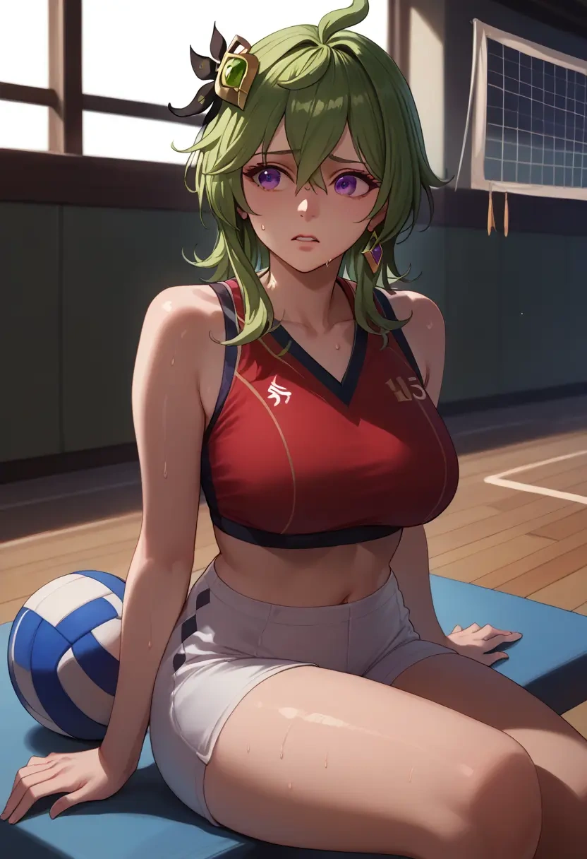 genshin impact,collei,volleyball uniform  - 