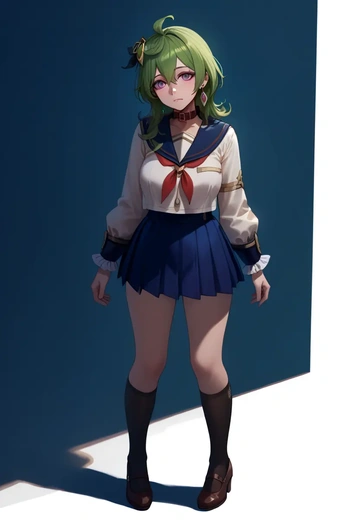 genshin impact,collei,sailor, uniform  - AI generated anime art