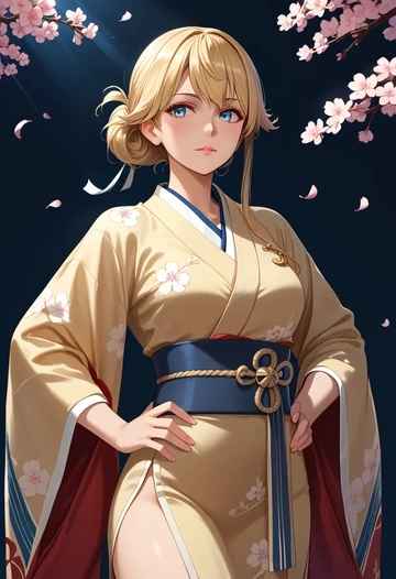 kantai_collection,colorado_(kancolle),kimono  - AI generated anime art