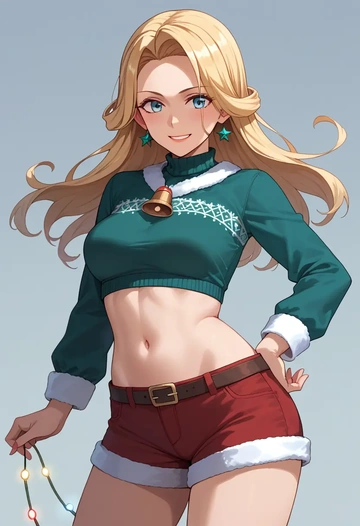 kantai_collection,colorado_(kancolle),Christmas,red velvet shorts  - AI generated anime art